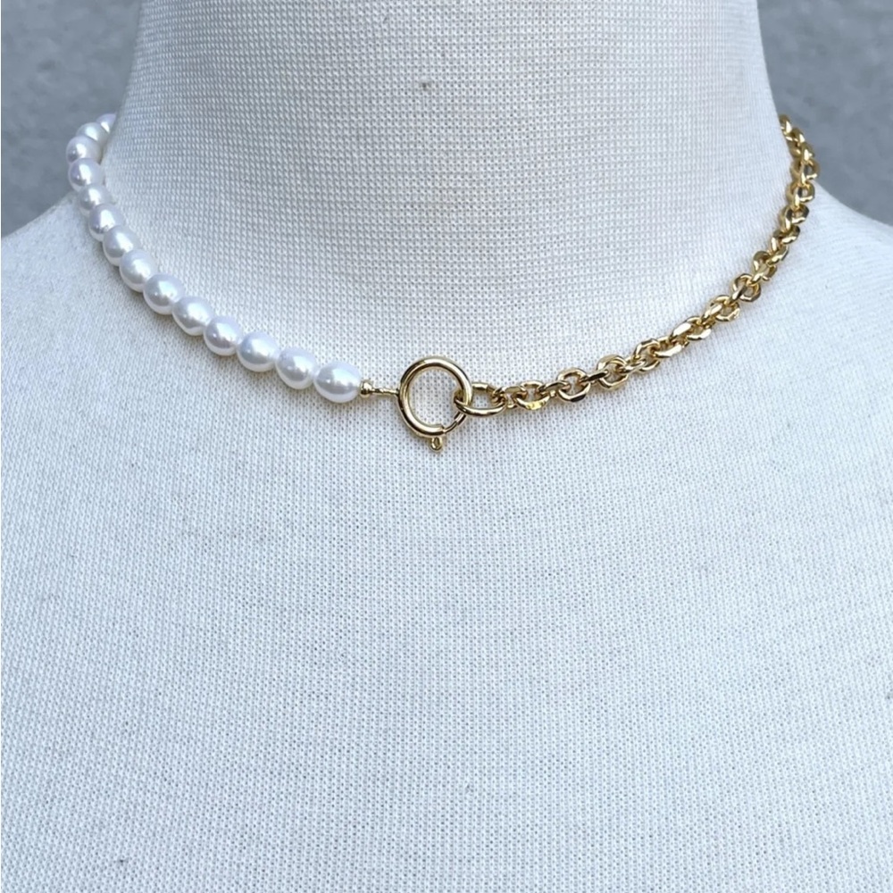 JacqMaria Jewelry Marlowe Freshwater Pearl Necklace